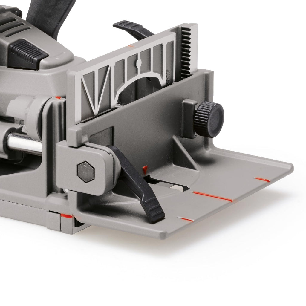 Einhell Flachdübelfräse TE-BJ 900 (900 W, 20 mm Frästiefe, stufenlose Winkel-/Höheneinstellung, 6-stufige Tiefenverstellung, Staubfangsack, inkl. 100 mm Fräsblatt)