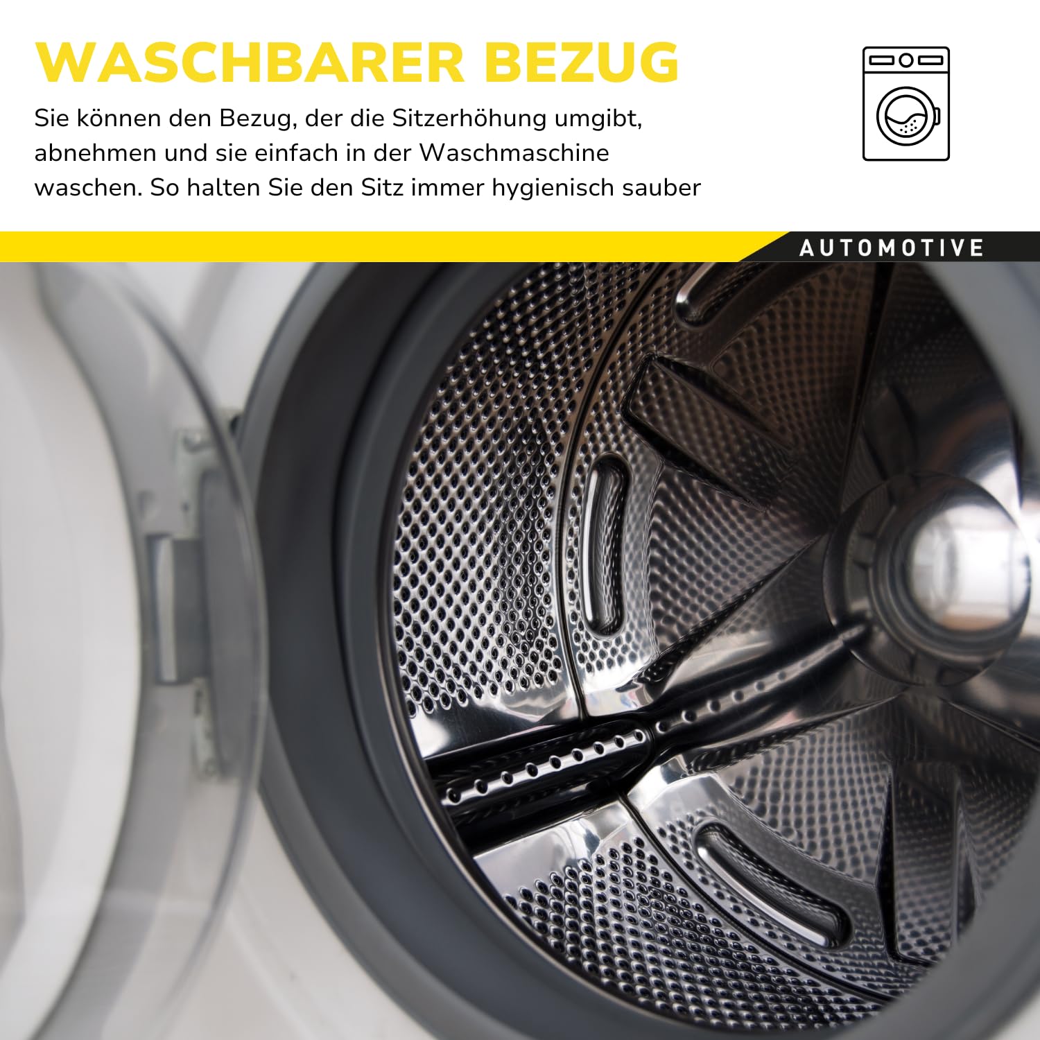 Dunlop Sitzerhöhung Auto Kinder Schwarz Kindersitzerhöhung ECE R129 - Ergonomischer Kindersitz Ab 3 Jahre - Kinderautositz Mit Waschbarem Bezug - Sitzkissen Auto Für Kinder 135-150 cm