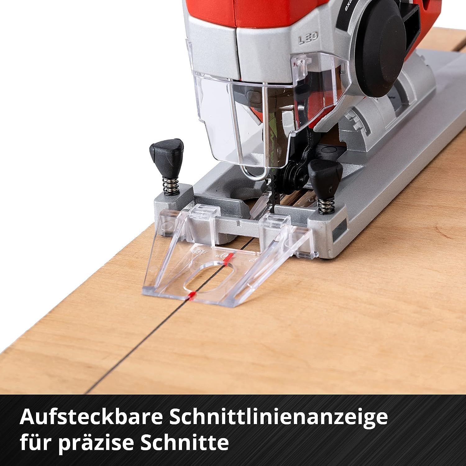 Einhell Akku-Stichsäge TE-JS 18/80 Li-Solo Power X-Change (18 V, max. 80 mm Schnitttiefe, 4-Stufen Pendelhub, Absaugadapter, Parallelanschlag, LED-Licht, ohne Akku)
