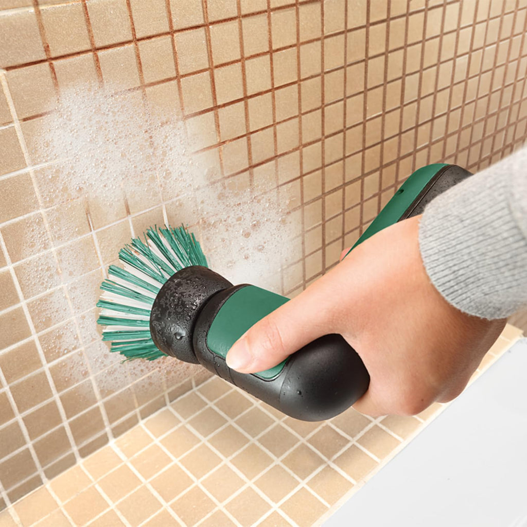 Bosch Elektro-Reinigungsbürsten-Set UniversalBrush (für Badezimmer Fliesen, Küchenherd, Pfannen, Töpfe und mehr; 10 Reinigungsaufsätze enthalten; 3,6 V integrierter Akku; Micro-USB-Kabel; in Tasche)