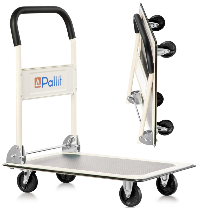 Pallit Carry Transportwagen klappbar 150kg Rollwagen mit Anti-Rutsch-Beschichtung Lenkbarer Plattformwagen Transporthilfe Handwagen