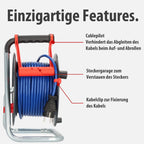 Brennenstuhl Garant IP44 Kabeltrommel (25m, Spezialkunststoff, kurzfristiger Einsatz im Außenbereich, Made in Germany) grau