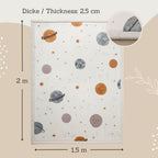 Wolkenweiche Spielmatte Baby 200x150x2,5cm, Planeten – Teppich für Kinderzimmer mit hochwertigem Memory-Schaum – Krabbelmatte Baby mit Rutschfester Unterseite – Krabbeldecke Kinderteppich Tatami Matte