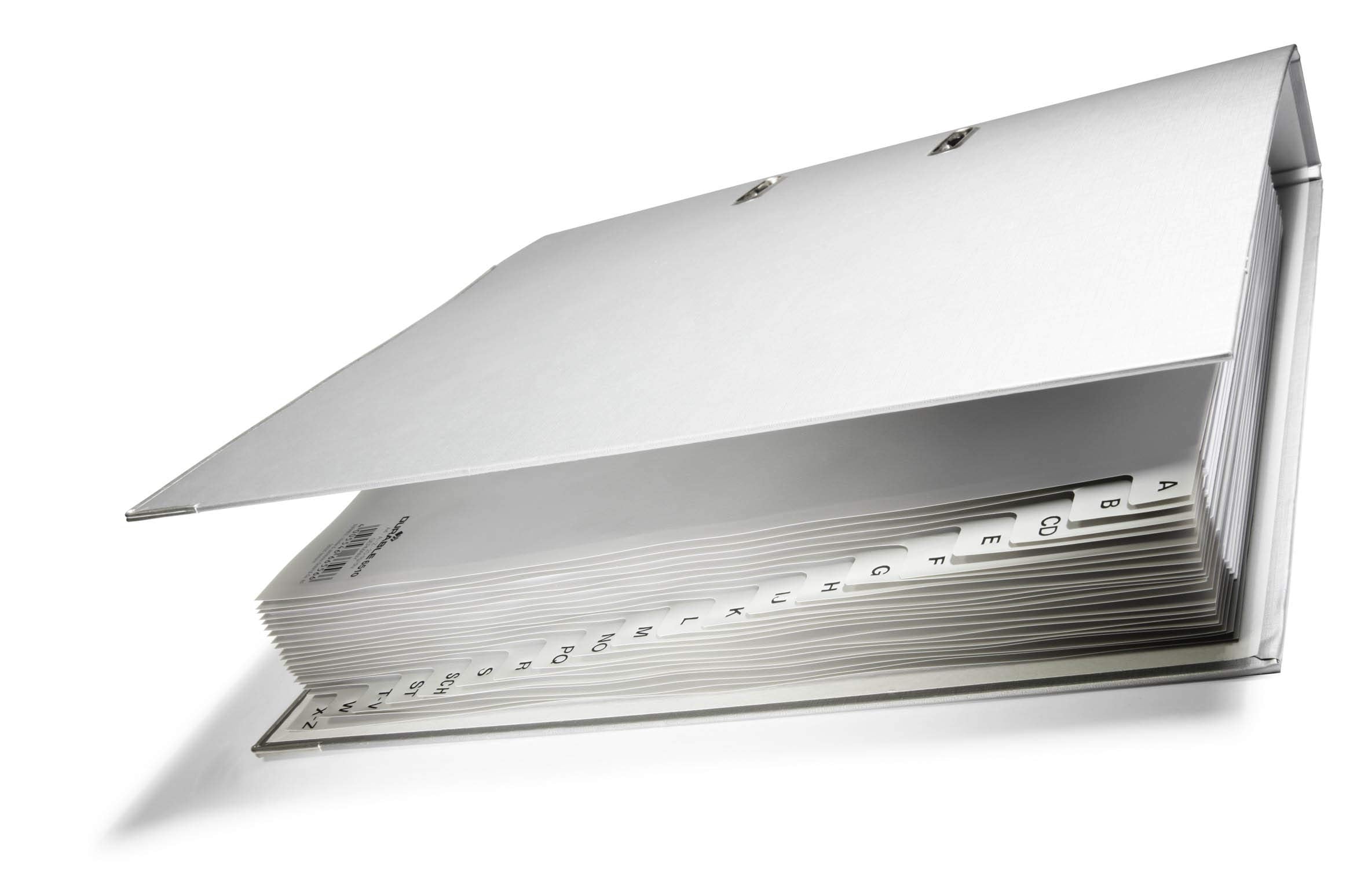 Durable A-Z Register (A4, geprägte Taben, 20tlg., aus PP, volldeckend) 20 Stück, grau, 651010