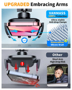 VANMASS 2025【True Militär-Klasse】 Handyhalterung Auto【Upgrade Super Saugnapf & Clip 】 4 in 1 Handy Halterung Auto Handyhalter Armaturenbrett Scheibe Lüftung Zubehör Kohlefaser Blue