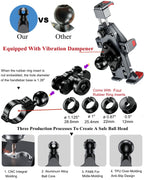 BRCOVAN Aluminiumlegierung Motorrad Handyhalterung mit Vibrationsdämpfer, Diebstahlsichere Handy Motorradhalterung, Verstellbar Lenker Handyhalter für Fahrrad, Roller, ATV, für 4,7-7,2 Zoll Smartphone