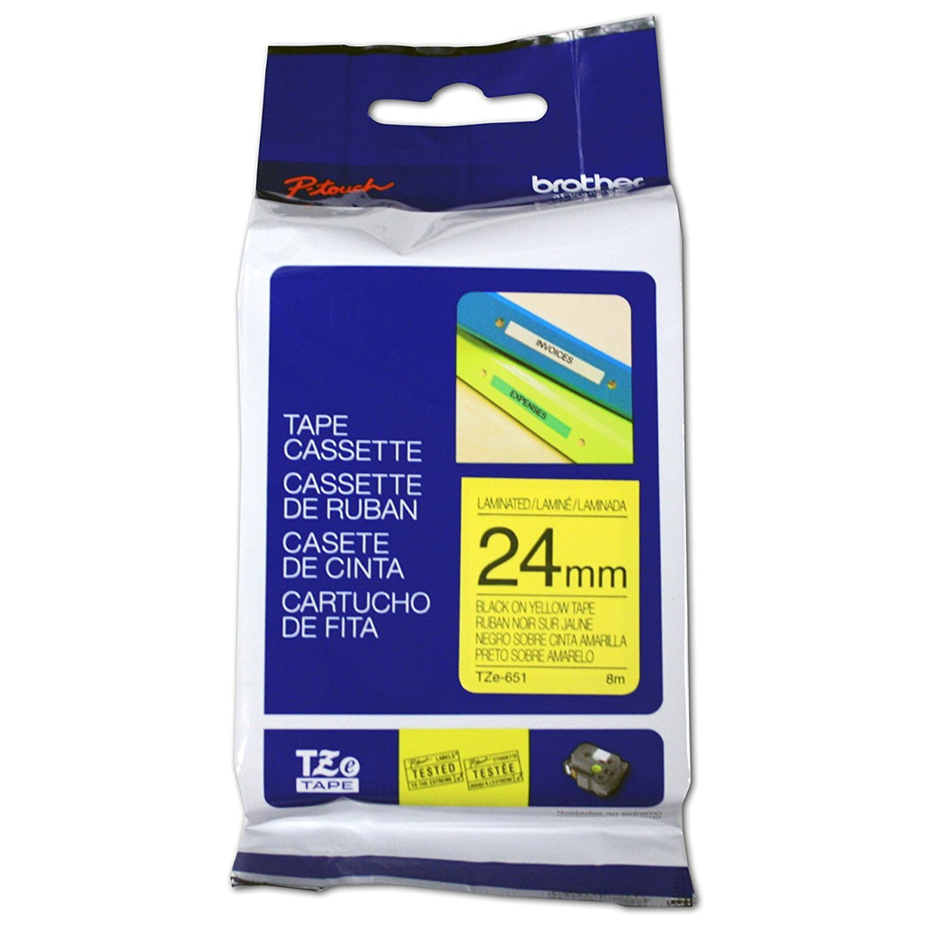Brother Original P-touch Schriftband TZe-651 (kompatibel mit Brother P-touch P700,- 2430, -D600, -9700PC, -P750W)