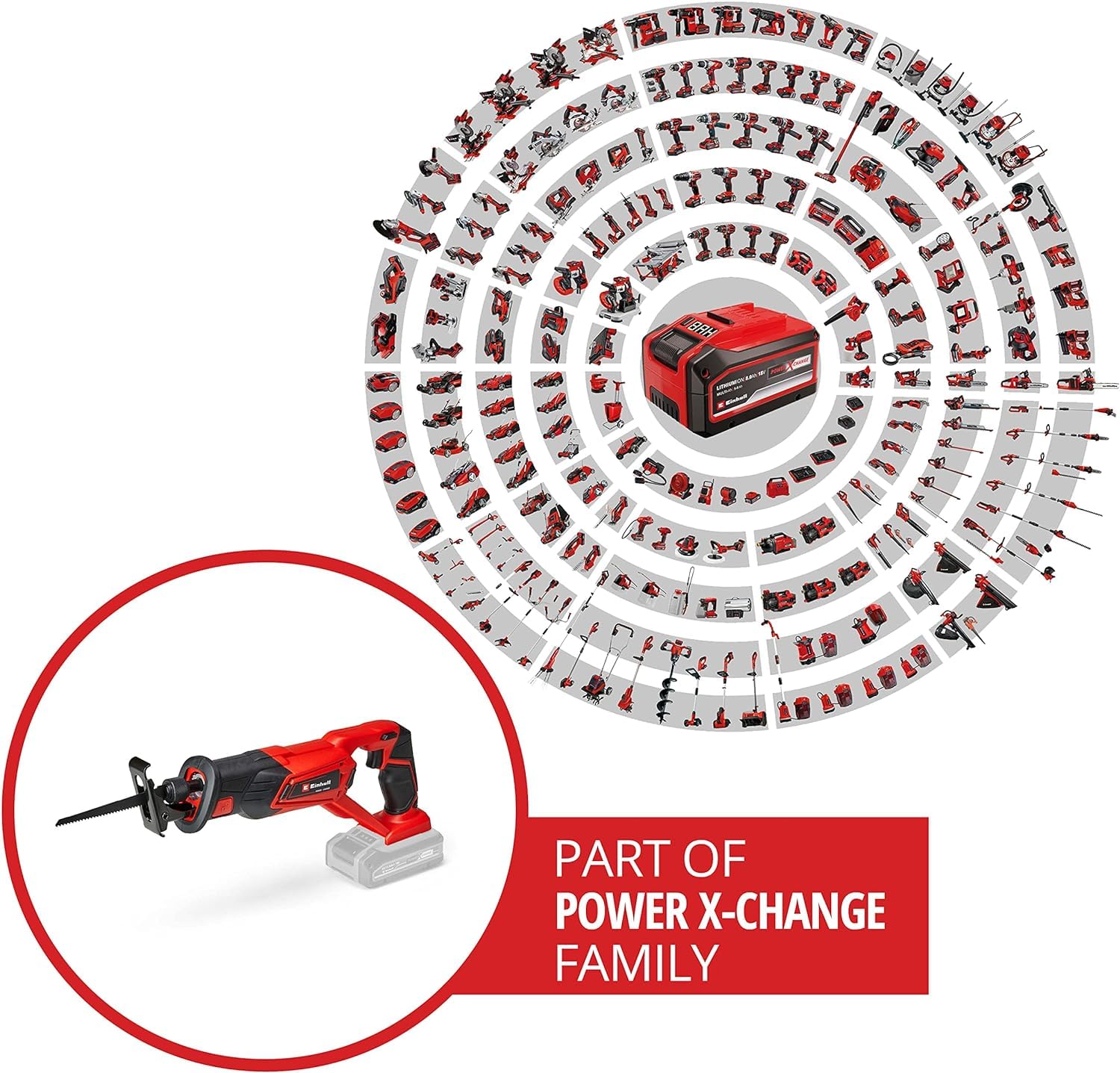 Einhell Akku-Universalsäge TE-AP 18/22 Li-Solo Power X-Change (18 V, Li-Ion, 2600 min-^1 max. Hubzahl, 100 mm max. Schnitttiefe, ohne Akku und Ladegerät)