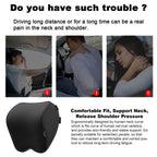 2-Pack Auto Nackenkissen, Weichheit Auto Kopfstütze Kissen zum Fahren mit verstellbarem Riemen, 100% Memory Foam und atmungsaktiver Abnehmbarer Abdeckung, 12 cm Dick