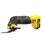 Stanley FatMax 18V Akku-Multifunktionswerkzeug SFMCE500B (Schleifer, Säge & Universalmesser in einem Gerät – Oszillierendes Werkzeug, inkl. 20-tlg. Zubehör, Lieferung ohne Akku und Ladegerät)