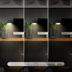 BRILONER - LED Schreibtischlampe mit Touch, dimmbar in Stufen, schwenkbar, Tischlampe, Lampe, Nachttischlampe, Tischleuchte, Home Office, Bürolampe, Leselicht, 32,5x13x40 cm, Schwarz