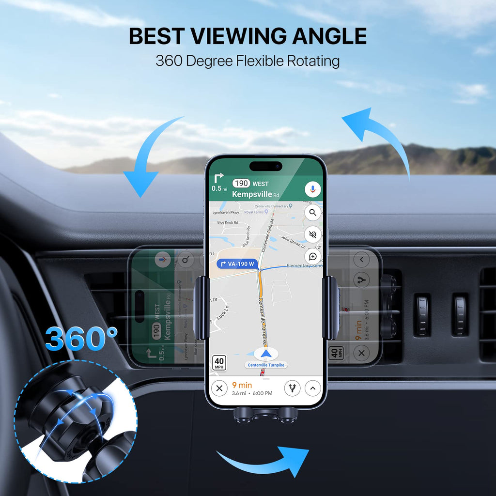 Miracase Handyhalterung Auto Handyhalter fürs Auto Lüftung Universale KFZ Smartphone Halter für iPhone 15 Pro Max/ 14/13/ 12/11/ SE/XS/XR/X/ 8/7/ Samsung/Huawei/Xiaomi usw