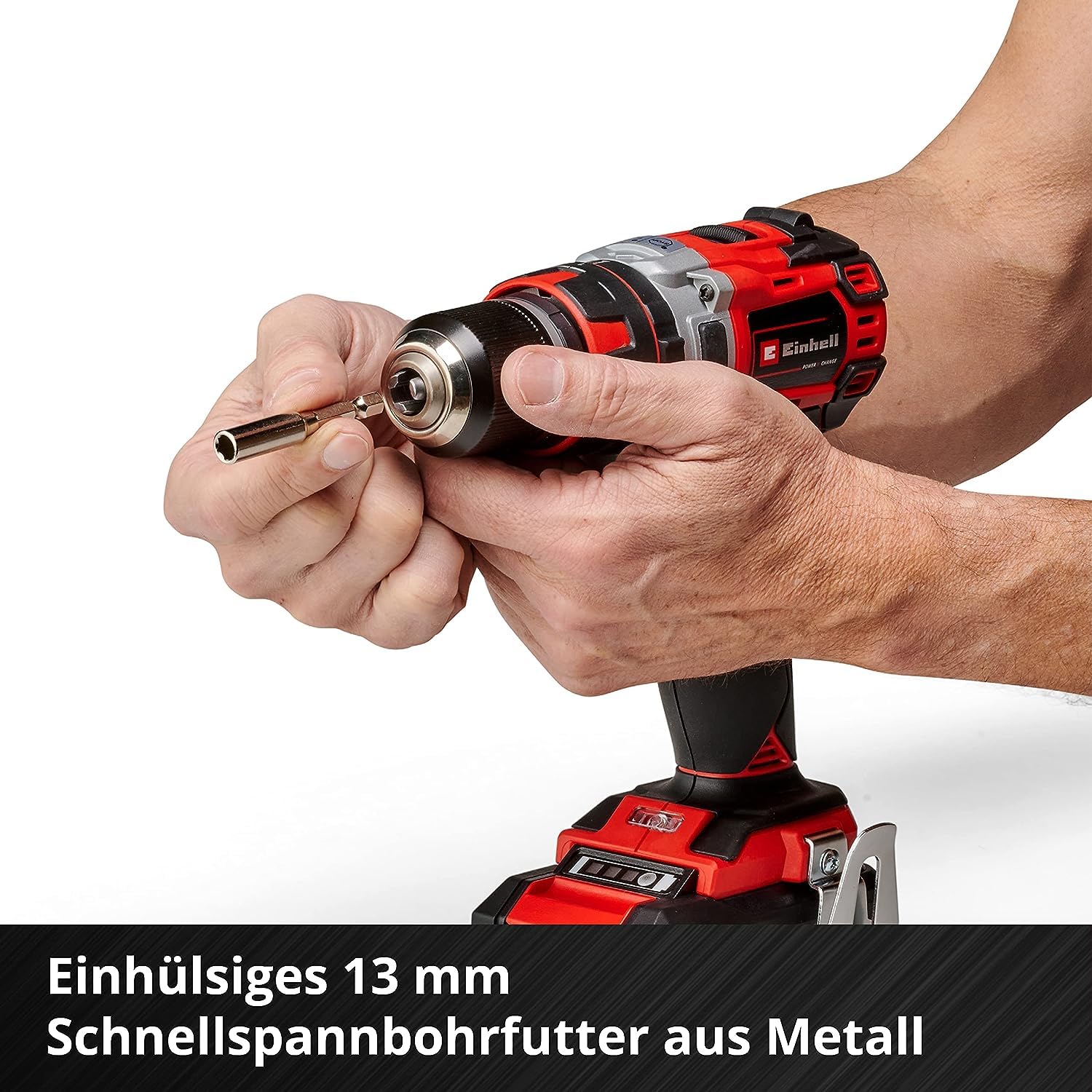 Einhell Professional Akku-Schlagbohrschrauber TP-CD 18/50 Li-i BL Kit Power X-Change (18 V, Brushless, 50 Nm, Schlagbohrfunktion, inkl. 2x 2,0 Ah Akkus + Ladegerät)