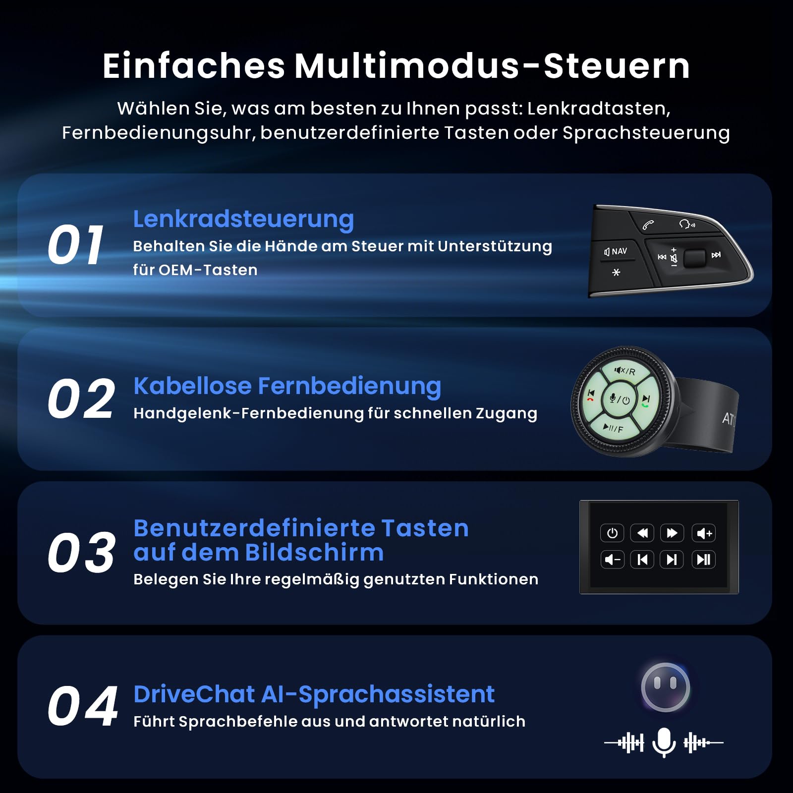 [12,5" QLED] ATOTOZONE AI Android Autoradio mit 1 DIN & Doppel DIN, 8G+128G, Flexview-Display, 7.1.2 CH Audio, 4G LTE,Wireless CarPlay&Android Auto,36B-EQ, Dualband-WLAN, mit 2 Dashcams,X10G125E-R3