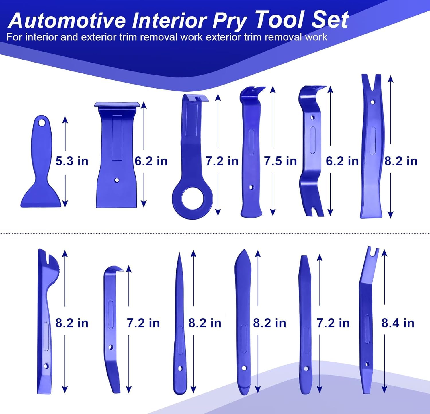 XQX 238 Stück Trim Removal Tool, Fastener Remover Plastic Pry Tool Kit, Adhesive Cable Clips Auto Push Pin Bumper Retainer Clip Set