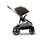 CYBEX Gold Kinderwagen GAZELLE S, Ab Geburt bis ca. 4 Jahre, Max. 22 kg (Single-Modus) / 2x 22 kg (Duo-Modus), All-in-1-System mit 20+ Konfigurationen, Chocolate Brown