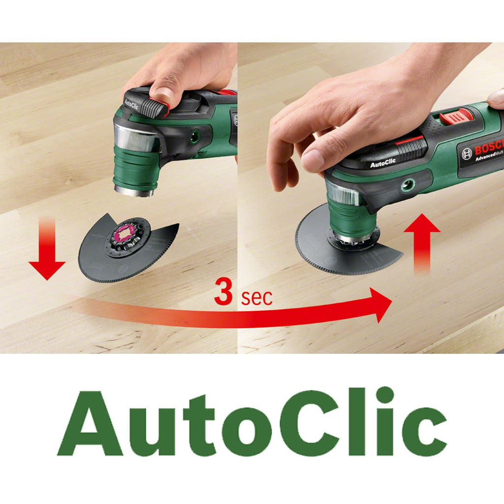 Bosch Multifunktionswerkzeug AdvancedMulti 18 (ohne Akku, 18-Volt-System, Universal-Zubehör-Set, in SystemBox | Größe S) - Amazon Edition