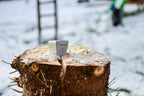 HAZET Spaltkeil 2132-2 I gedrehter splitterfester Keil aus Aluminium für gezieltes Eindringen in Holz und Aufspalten von Stämmen I geschmiedet I Gewicht: 0,8 Kg
