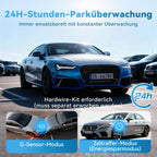 CARTSDOII Dashcam Auto,3 Kanal Vorne Hinten Innen 4K+1080P+1080P Dash Cam,490°Weitwinkel-Rundumschutz,Auto Kamera mit 64GB SD Karte,3.16",Nachtsicht,WDR,WiFi,G-Sensor,Loop-Aufnahme,24H Parküberwachung