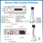 Hodozzy DAB+/DAB Autoradio 1 Din Bluetooth 5.0, 2xUSB/SD/EQ/Aux-in,Lenkradsteuerung,Freisprecheinrichtung,MP3 Player,25W*4
