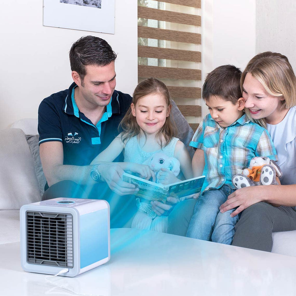 Livington Arctic Air – Das Original aus dem TV - Luftkühler mit Wasserkühlung - Mobiles Klimagerät ohne Abluftschlauch – Luftbefeuchter - Verdunstungskühler - Ventilator klein