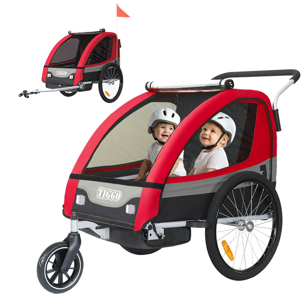 Tiggo Kinderanhänger Jogger 2 in 1 Kinderfahrradanhänger Fahrradanhänger Anhänger 50402