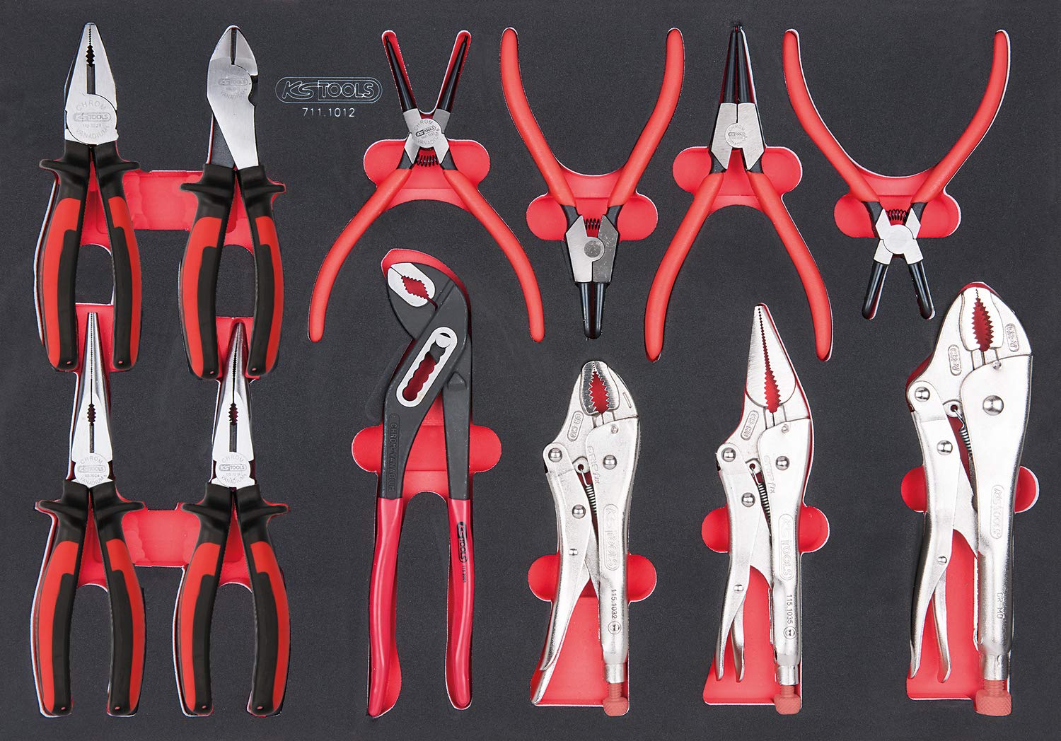 KS Tools 826.7598 Racingline Schwarz/rot Werkstattwagen mit 7 Schubladen und 598 Premium-Werkzeugen