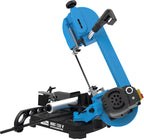 Güde Metallbandsäge MBS 125 V (400 W, variable Bandgeschwindigkeit 38-80 m/min, Winkelschnitte 0-60°, Schnittleistung max. 125 mm, 2000-4200 1/min, Materialanschlag, Schraubstock, Sägeband 1435 mm)