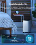 ProBreeze Luftentfeuchter 12L in 24h Entfeuchtungsleistung - Dehumidifier - Luftentfeuchter elektrisch mit 2L Wassertank, Wäschetrockner, automatischem Feuchtigkeitssensor, Timer - Gegen Schimmel