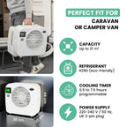 EUROM Split Klimaanlage AC2401 für Wohnwagen, Wohnmobil, Camping, Boot, Bus, Camper, Caravan, Mobilheim | Mobiles Klimagerät mit 2400 BTU | Verbessertes Modell dem legendären Klima AC2400