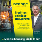 BERGER-Tools Heckenschere Komfort 4590 mit Wellenschliff und Anschlagdämpfer, Länge 54 cm, Rot, Heckenschere Komfort mit Wellenschliff 540mm