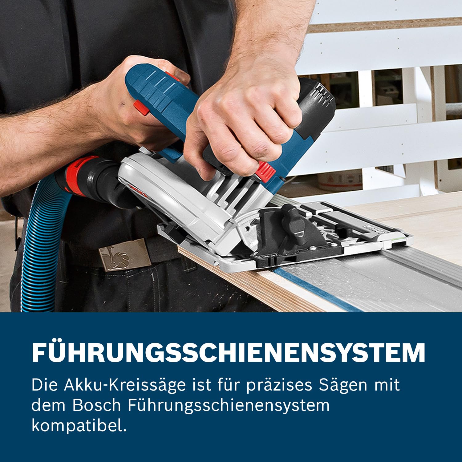 Bosch Professional 18V System Akku Kreissäge GKS 18V-57 G (Sägeblatt-Ø: 165mm, Schnitttiefe: 57 mm, inkl. L-BOXX, ohne Akku/ Ladegerät)