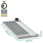 Leitz Home Papierschneider A4, Für bis zu 8 Blatt, Schneidemaschine mit 305 mm Schnittlänge, Scharfe, gehärtete Stahlklingen, Optimal für Heim-, Bastel- oder Hobbygebrauch, 90250000