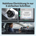 2026 Verbesserter OTTOCAST Mini Slim (USB-C Edition), 2-in-1 Wireless CarPlay & Android Auto Adapter für iOS 10+ & Android 11+, Multi-User-Unterstützung, Plug & Play wandelt Kabel in Wireless(Schwarz)