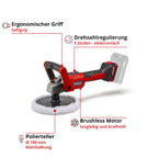 Einhell Akku-Polier- / Schleifmaschine CE-CP 18/180 Li E-Solo Power X-Change (Lithium-Ionen, bürstenloser Elektro-Motor, elektr. Drehzahlregulierung, ohne Akku und Ladegerät)