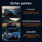 Dashcam Auto Vorne Hinten 4K+1080P, Dash Cam Auto mit GPS WiFi, Parküberwachung, Dual Autokamera mit 32GB Karte, 170° Weitwinkel, Super Nachtsicht, G-Sensor, Loop-Aufnahme, APP Steuerung, Max 256GB