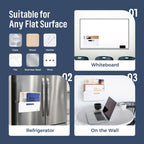 loukin Magnetischer Aktenhalter – vertikale Wandhalterung für Whiteboard, Kühlschrank, Bürowand, Dokumente, Briefe (weiß)
