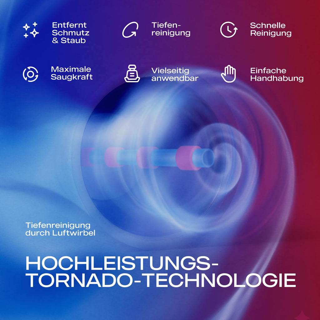BenBow Reinigungspistole, Druckluft-Trockenreinigung Tornado-Effekt ohne Chemie, Edelstahl-Trichter, für Auto Innenraum, Polster & Werkstatt - Classic 008