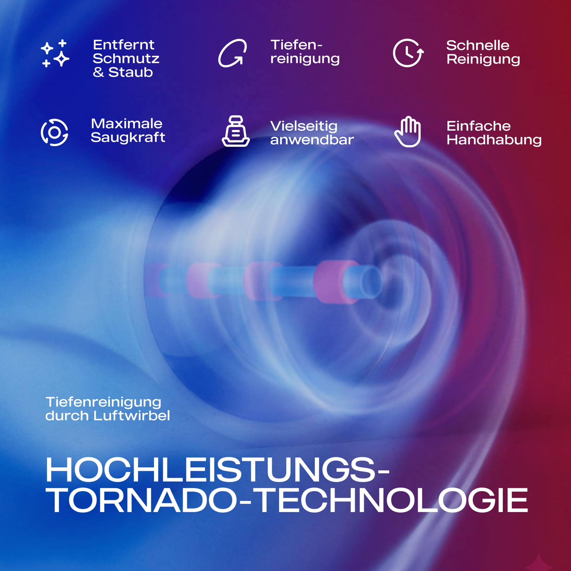 BenBow Reinigungspistole, Druckluft-Trockenreinigung Tornado-Effekt ohne Chemie, Edelstahl-Trichter, für Auto Innenraum, Polster & Werkstatt - Classic 008