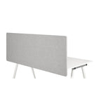 hjh OFFICE Akustik Trennwand Schreibtisch FLEXMIUT D 62 x 180 cm Stoff Hellgrau Sichtschutz Tischtrennwand 891010