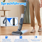 JONR ED12 Pro Nass Trockensauger Akku, Kabelloser Saugwischer, Dreikantenreinigung, Heißwasser-Selbstreinigung Heißluft-Trocknung, 850mL Wassertank, Anti-Verwirrungs-Haar für Hartböden, Tierhaare