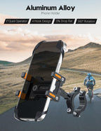 Tiakia Fahrrad Handyhalterung Aluminiumlegierung Motorrad Scooter Fahrrad Universal Handy Halterung Schnellspanner Outdoor Lenker Handy Halter Mit 360° Drehbarer Für 4,5-7,0 Zoll Smartphone