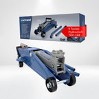 cartrend Hydraulischer Rangierwagenheber, Tragkraft bis 2t, 135-342 mm, Rangierheber für Auto und Kleintransporter, Wagenheber für Haus und Werkstatt, gefertigt aus Qualitätsstahl