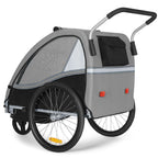 Tiggo VS 2 in 1 Kinderanhänger Fahrradanhänger Anhänger mit Buggy Set Jogger 50202 (Grau)