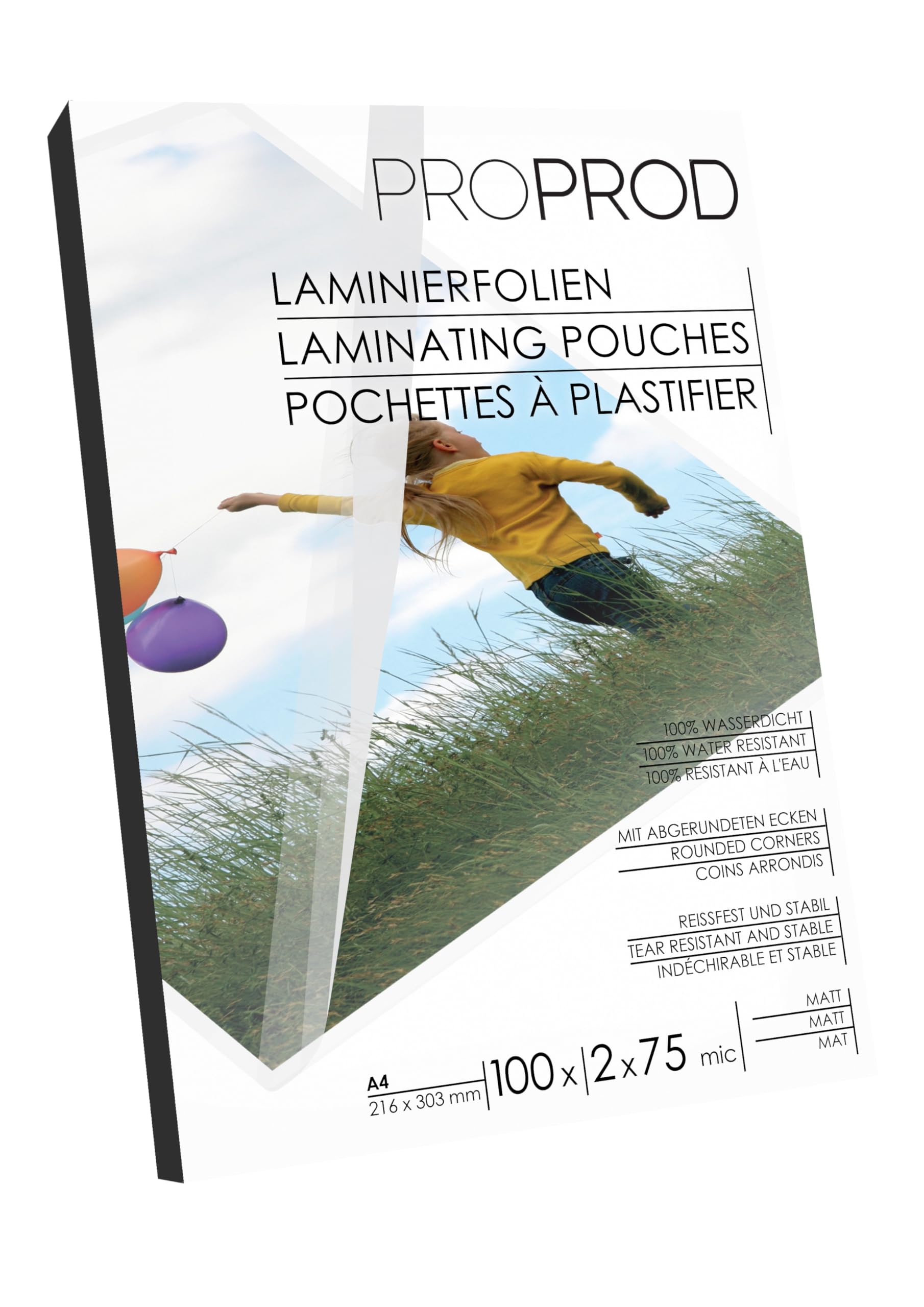 ProProd - Laminierfolien A4 2x75/80 Mikron - 100 Stück - Matt