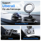 Moeila Vakuum Handyhalterung Auto für Magsafe Autohalterung [mit 78+LBS stärkste Saugkraft & 2400gf stärkster Magnet], 360° Drehbare Handyhalterung Magnet, KFZ Autohalterung für Alle Handys, Schwarz.