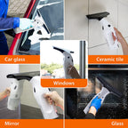 Amazon Basics Fensterstaubsauger-Set mit wiederaufladbarer Lithiumbatterie, für Fenster, Fliesen, Spiegel und Duschschwände, EU-/UK-/US-/JP-Stecker enthalten, 2 stück