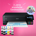 Epson EcoTank ET-8550 Fotodrucker für kreative Enthusiasten, ultrakomfortables A3+-Format, 6-Farb-Tinten, 5-Wege-Medienmanagement, Wi-Fi Direct und Ethernet, Touchscreen