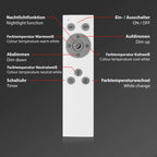 BRILONER - LED Deckenlampe mit Fernbedienung, flach, einstellbar von warmweiß bis kaltweiß, Lampe, Deckenleuchte, Wohnzimmerlampe, LED Panel, Schlafzimmerlampe, 59,5x59,5x6,5 cm, Weiß