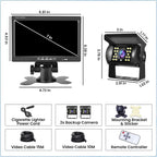 Hikity Rückfahrkamera 2 Kameras Set, 7 Zoll LCD Monitor, Wasserdichtes Rückfahrkamera Nachrüsten Set mit 15M/10M Kabel für Auto LKW Wohnmobil Lieferwagen Anhänger 12V-24V